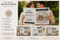 Egyedi újságposzter – babavárás bejelentés mockup